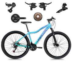 Bicicleta Feminina Mtb Aro 29 Aluminio Absolute Hera 21v Disco Mecânco Conjunto Shimano-Feminino
