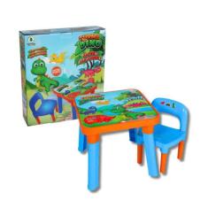 Mesinha com Cadeira Infantil para Brincar para Meninos e Meninas Monte
