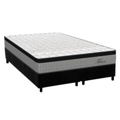 Cama Box King: Colchão Molas Ensacadas Orthoflex Masterpocket Titan + Base Crc Suede Black(193X203)