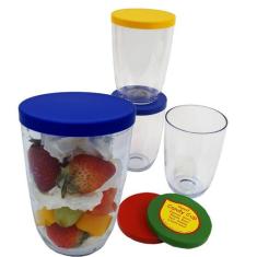 Copo para Doces com Tampa Vermelha - Fábrica de Utilidades