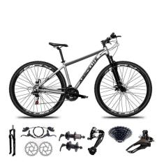 Bicicleta Aro 29 Absolute Nero 5 Freio Hidráulico K7 27v Garfo Com Trava - Cinza Tam.19