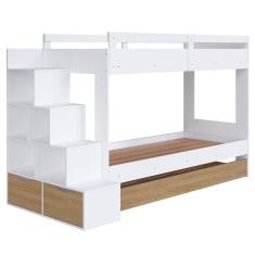 Treliche Infantil Com Escada e Nichos Infix C06 Branco/Aveiro - Mpozenato