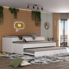 Tricama Multifuncional com Colchão Incluso Multimóveis Branco