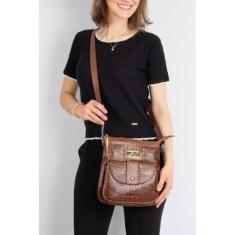 Bolsa tiracolo de couro Elis Feminina-Feminino