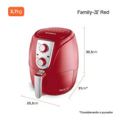 Fritadeira Sem Óleo Air Fryer 3,2L Mondial Vermelho e Inox 1500W  AF-34-R 220V
