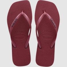 Chinelo Havaianas Slim Square com Logo Metálico Feminino-Feminino
