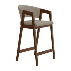 Banqueta Alta Avila Pinhão Madeira Maciça - CCS Interiores