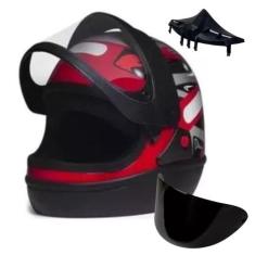 Capacete Moto Fechado Integral San Marino Masculino Feminino Motoboy M