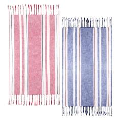 Organix Toalha de praia Fouta turca 100% algodão, pacote com 2, 89 x 178 cm, toalha de banho de secagem rápida sem areia, toalha de viagem leve extra grande para adultos, macia, durável, absorvente -