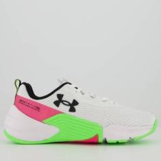 Tênis Under Armour Tribase Reps 2 Branco e Rosa-Unissex