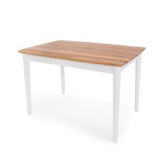 Mesa 6 Lugares Retangular Madeira Maciça Milena Ecomóveis Branco/Marroml