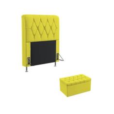 Kit Cabeceira Estofada Para Cama Box Sirius 90 Para Cama de Solteiro e
