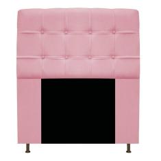 Cabeceira Estofada Mel 90 Cm Solteiro Suede Rosa Bebê