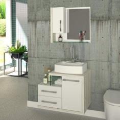 Conjunto para Banheiro Gabinete com Cuba Rt41 e Espelheira Legno 650W 