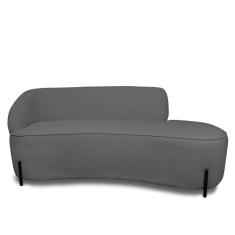 Sofá 3 Lugares Orgânico 180cm Pé Ferro Pto Morgan Bouclê L01 - D`rossi Cor Grafite