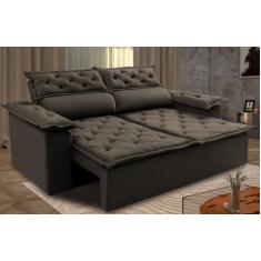Sofá 3 Lugares Retrátil e Reclinável Cama inBox Compact 1,80m Velusoft