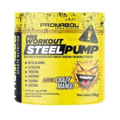 Pré Treino Sabor Crazy Mango Steel Pump 240G Mixnutri