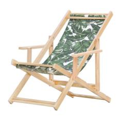 Cadeira Espreguiçadeira Preguiçosa Dobrável Madeira Maciça Natural Tec