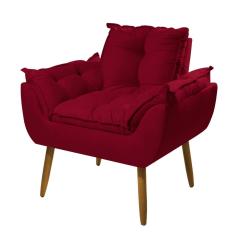 Poltrona Decorativa Opala Pés Palito - Sala, Recepção