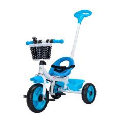 Triciclo Infantil Passeio Com Empurrador 3 Rodas - Baby Style, Azul, 2