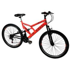 Bicicleta Aro 26, 21 Marchas GPS 148 Colli, 26", Laranja Neon, 19"