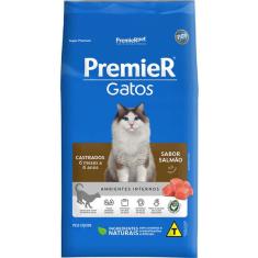 Ração Seca Premier Pet Ambientes Internos Salmão 6 Meses a 6 Anos para Gatos Castrados - 500 g