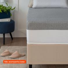 Colchão Solteiro Guldi Dream Mola Ensacada (30x88x188) Cinza e Branco