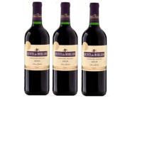 Kit Vinho Quinta Do Morgado Tinto Seco 750ml 3 unidades