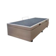 Base Box Bau Solteiro Premium Santo Box Sintético 47x78x188, Bege