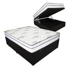 Cama Box Baú Queen Colchão Mola Ensacada Pillowin 158x198x63cm - Mônac