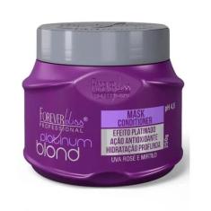 Máscara Matizadora Forever Liss Linha Platinum Blond 250g, Uva Rosê e 