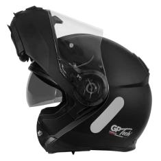 Capacete Moto GP Tech A118 SV Viseira interna Articulado Preto fosco 60