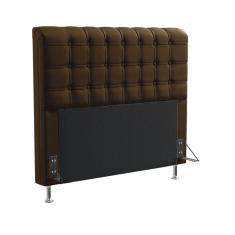 Cabeceira Estofada para Cama Box Dama 140 para Cama de Casal Suede Marrom Aradecor