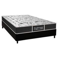 Cama Box Casal: Colchão Molas Probel Prolastic Sleep + Base CRC Courano Black(138x188)