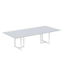 Mesa de Reunião Retangular 200x90cm Mr2000p25tub Cinza/Branco