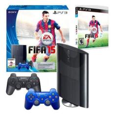 Console  PS3 Super Slim 500gb Fifa 15/extra Dualshock 3 Controller Cor