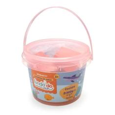 Massinha de Areia Fundo do Mar Balde 300g + 4 Moldes Leo&Leo