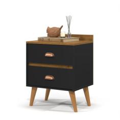 Mesa de Cabeceira Compacta Retrô Mesinha Canto Cama Decore Quarto Com 