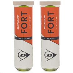 Bola de Tênis Dunlop Fort Clay Court Pack com 2 Tubos