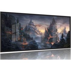 Quadro Decorativos Dragão com 3 peças 120x60 em tecido