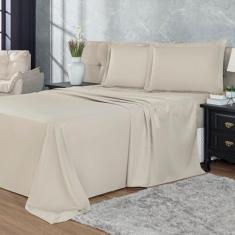 Jogo de Lençol Basic Aba Americana MicroPercal 300 fios Casal 4 Peças 
