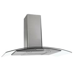 Coifa De Parede Cvc Slim Inox Vidro Curvo Duto 90cm Nardelli