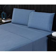 Jogo de Cama Casal King 400 Fios Percal 04 Peças Com Barra, Antiácaro,