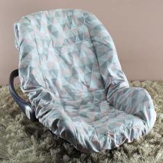 Capa de Bebê Conforto 100% Algodão - Losango Rosa