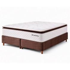 Cama Box Colchão com Molas Ensacadas King Alto Premium Sleep Marrom 19