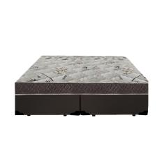 Cama Box Queen Colchão Mola Bonnel Belos Sonhos + Box Sintético 62x158x198