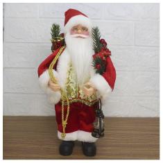 Boneco De Natal Papai Noel Tecido Lampião 30Cm
