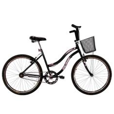 Bicicleta Feminina Aro 26 Beach Preta-Feminino