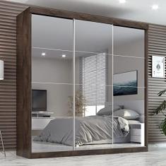 Guarda Roupa Casal Paris 2gav C/esp Nas 3pts Corre Chocolate/off White