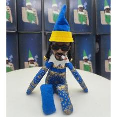 Boneca elfa de Natal Snoop On A Stoop 25 cm de resina não tecida